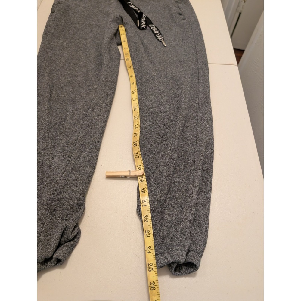 Calvin Klein Performance Heather Gray Joggers Logo Drawstring Sweatpants Womens - Picture 3 of 3